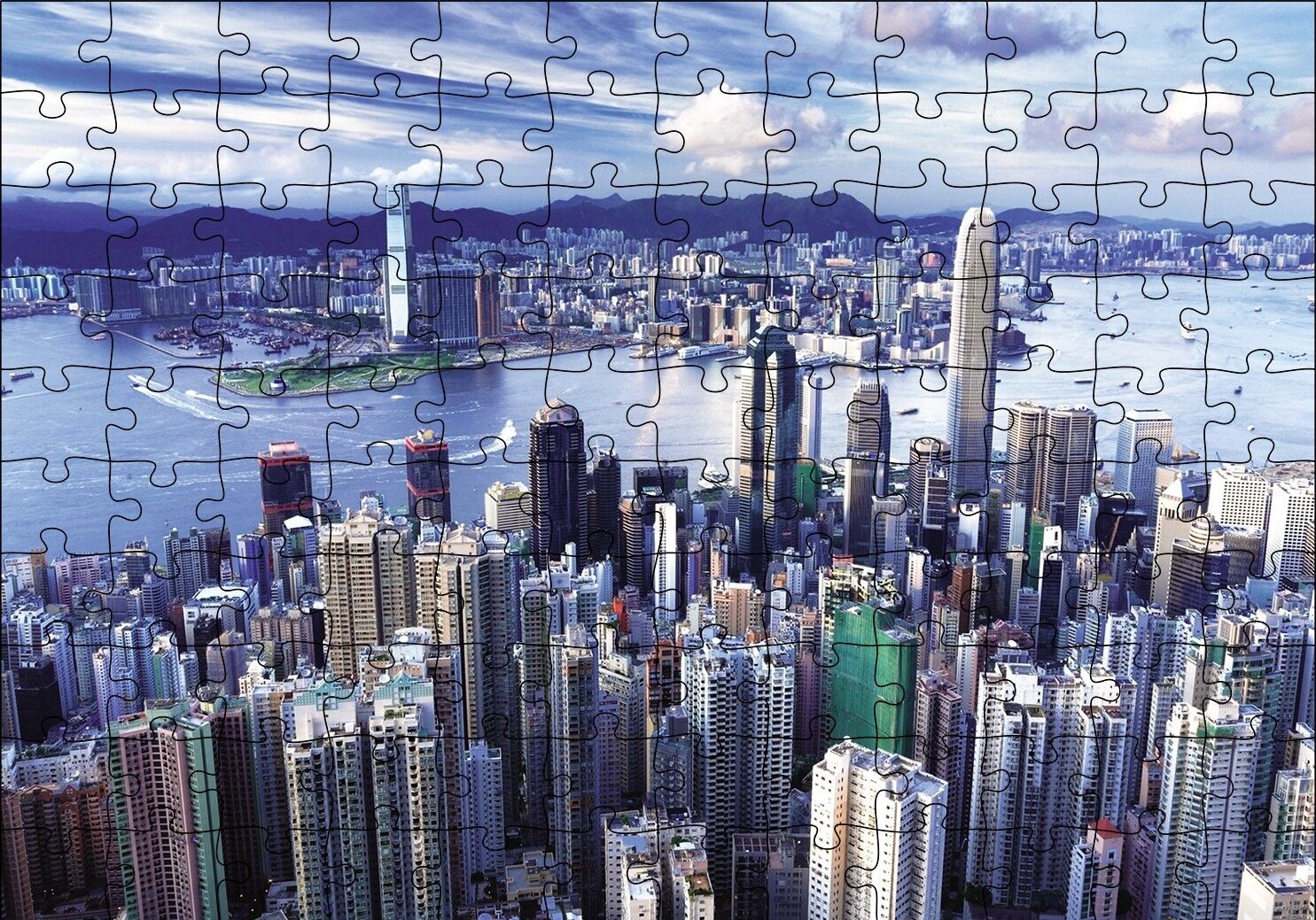 Hong Kong Puzzle Yapboz MDF Ahşap 120 Parça 24 cm X 34 cm