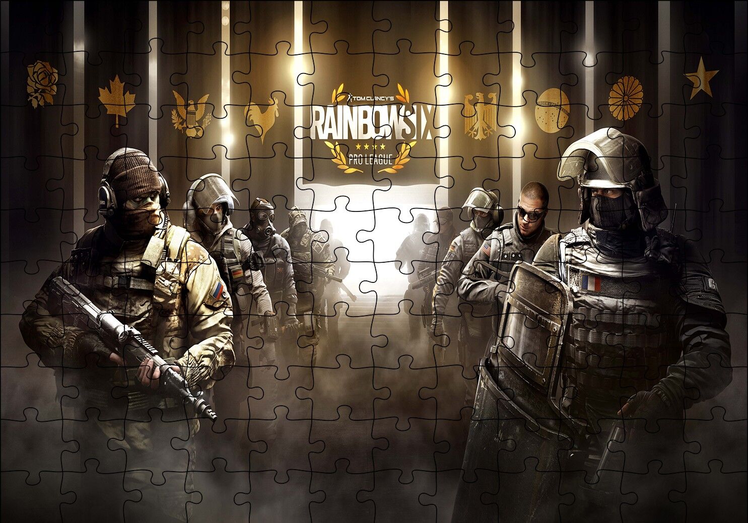 Rainbow 6 Siege Pro League Puzzle Yapboz MDF Ahşap 120 Parça 24 cm X 34 cm
