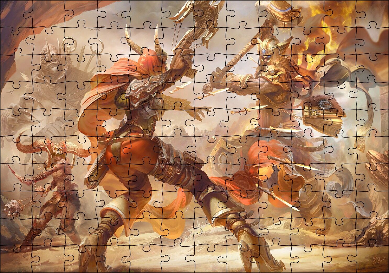 Fırtına Sanatının Kahramanları Puzzle Yapboz MDF Ahşap 120 Parça 24 cm X 34 cm