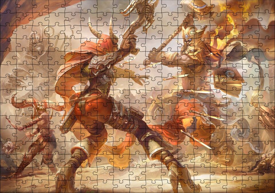 Fırtına Sanatının Kahramanları Puzzle Yapboz MDF Ahşap 255 Parça 34 cm X 49 cm