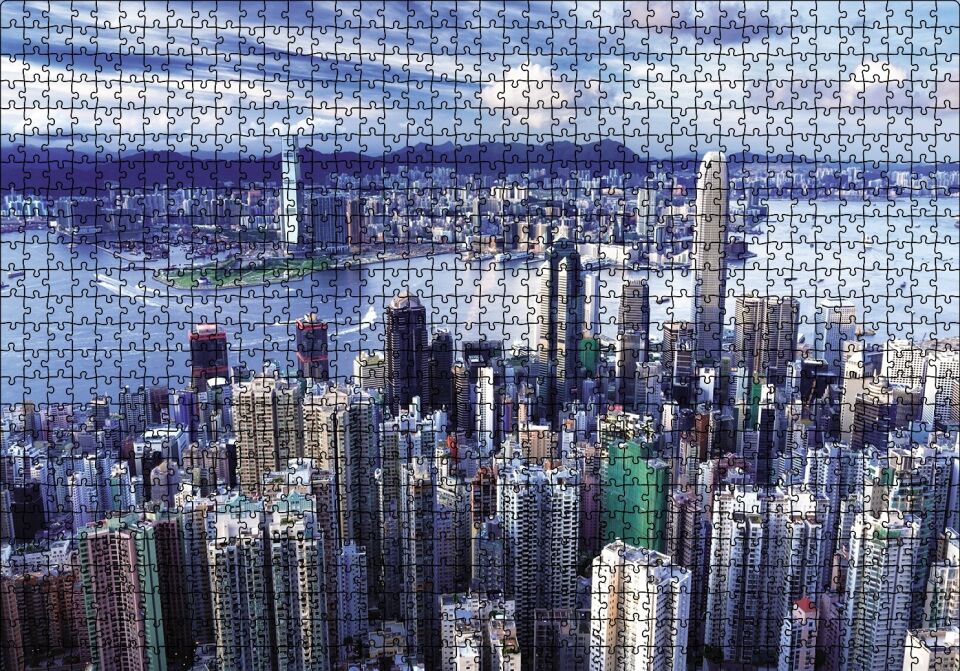 Hong Kong Puzzle Yapboz MDF Ahşap 1000 Parça 49 cm X 68 cm