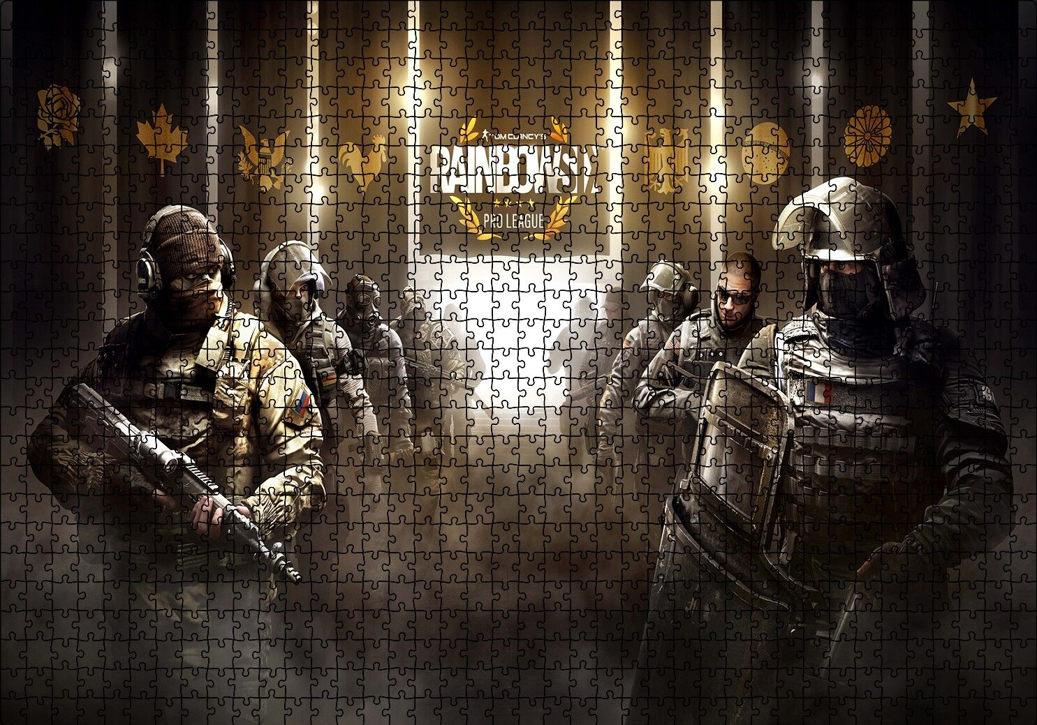 Rainbow 6 Siege Pro League Puzzle Yapboz MDF Ahşap 1000 Parça 49 cm X 68 cm