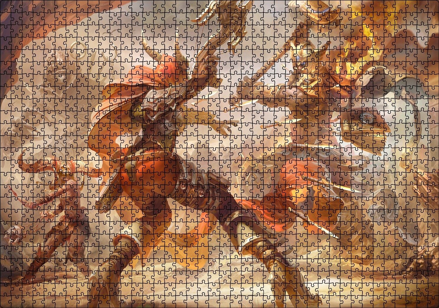 Fırtına Sanatının Kahramanları Puzzle Yapboz MDF Ahşap 1000 Parça 49 cm X 68 cm