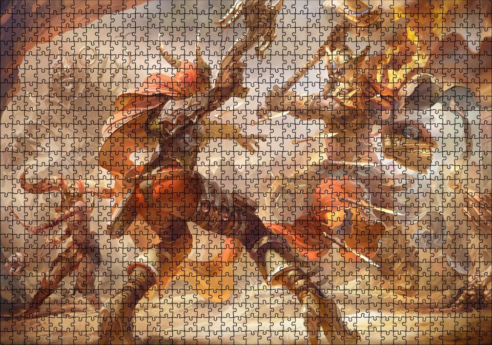 Fırtına Sanatının Kahramanları Puzzle Yapboz MDF Ahşap 1000 Parça 49 cm X 68 cm