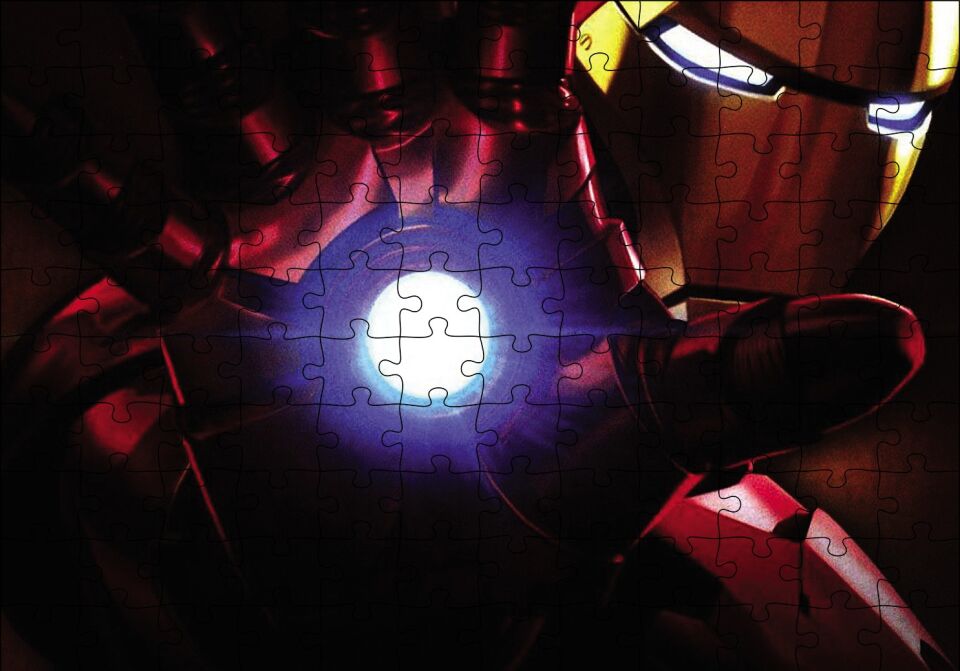 Iron Man Avuç Puzzle Yapboz MDF Ahşap