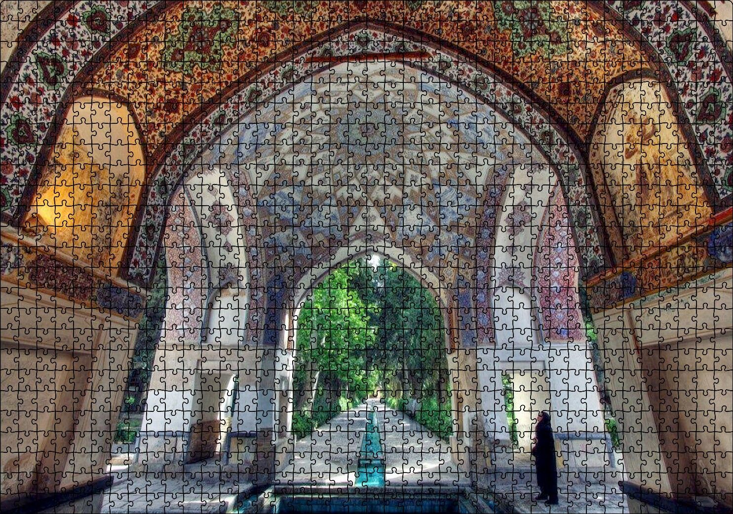 İran'da Bir Yapıda Tavan Süslemeleri Puzzle Yapboz MDF Ahşap 1000 Parça 49 cm X 68 cm