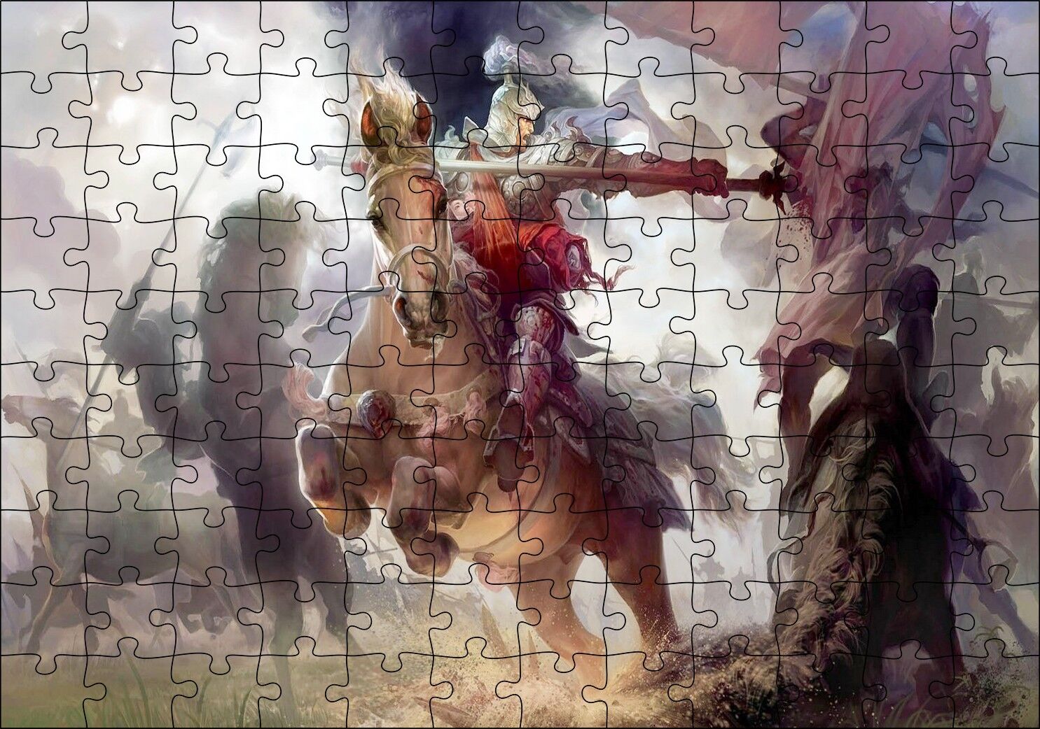 Video Oyunları Might and Magic Kahramanları Görseli Puzzle Yapboz MDF Ahşap 120 Parça 24 cm X 34 cm